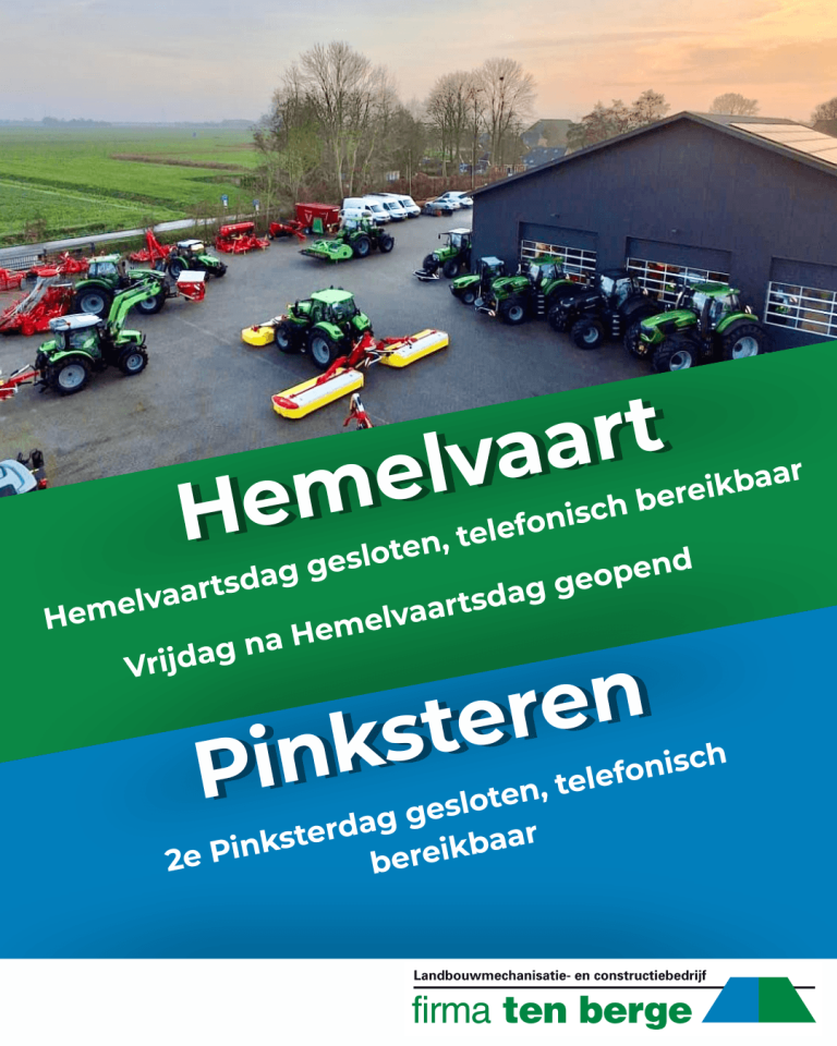 Aangepaste openingstijden